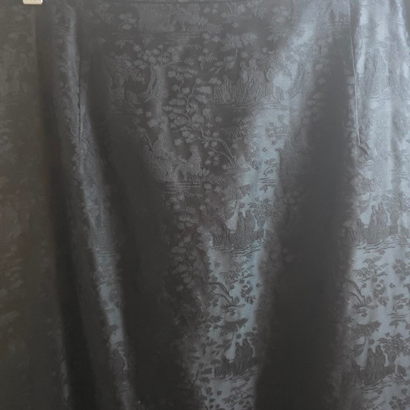 Kay Unger Silk Black Jacquard Maxi Skirt Women's 12 Formal Evening Wear Korea - Picture 5 of 9